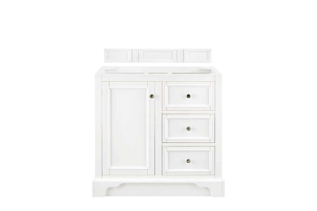 De Soto 36" Single Vanity Cabinet, Bright White