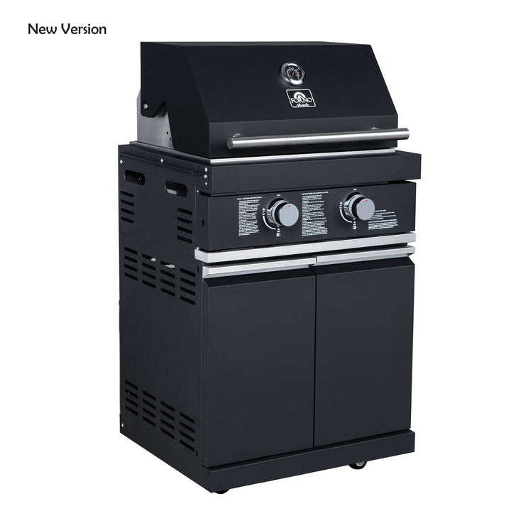 Forno All’Aperto 99,600 BTU Outdoor Kitchen, 5 Burners, Infrared Burners, Side Burner, Black Sintered Stone Countertops, Gas Pizza Oven, Sink Module, Bar & Beverage Center