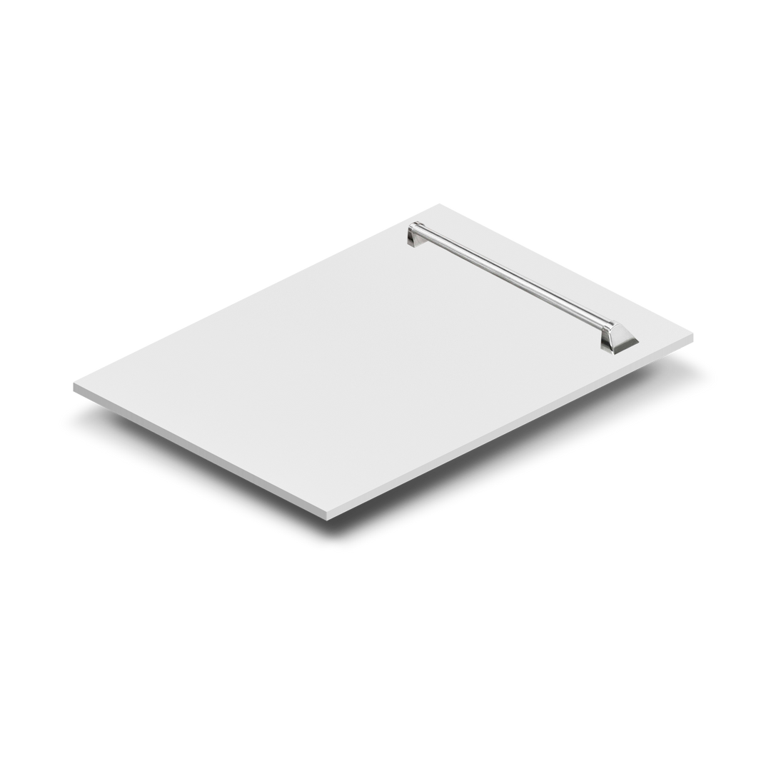 ZLINE 18 in. Dishwasher Panel in White Matte with Traditional Handle (DP-WM-18)