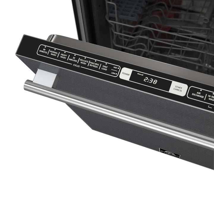 Forno Romano Espresso 24-Inch Built-In Dishwasher, Black Finish, Stainless Steel Tub, 49 dBA, Energy Star Certified