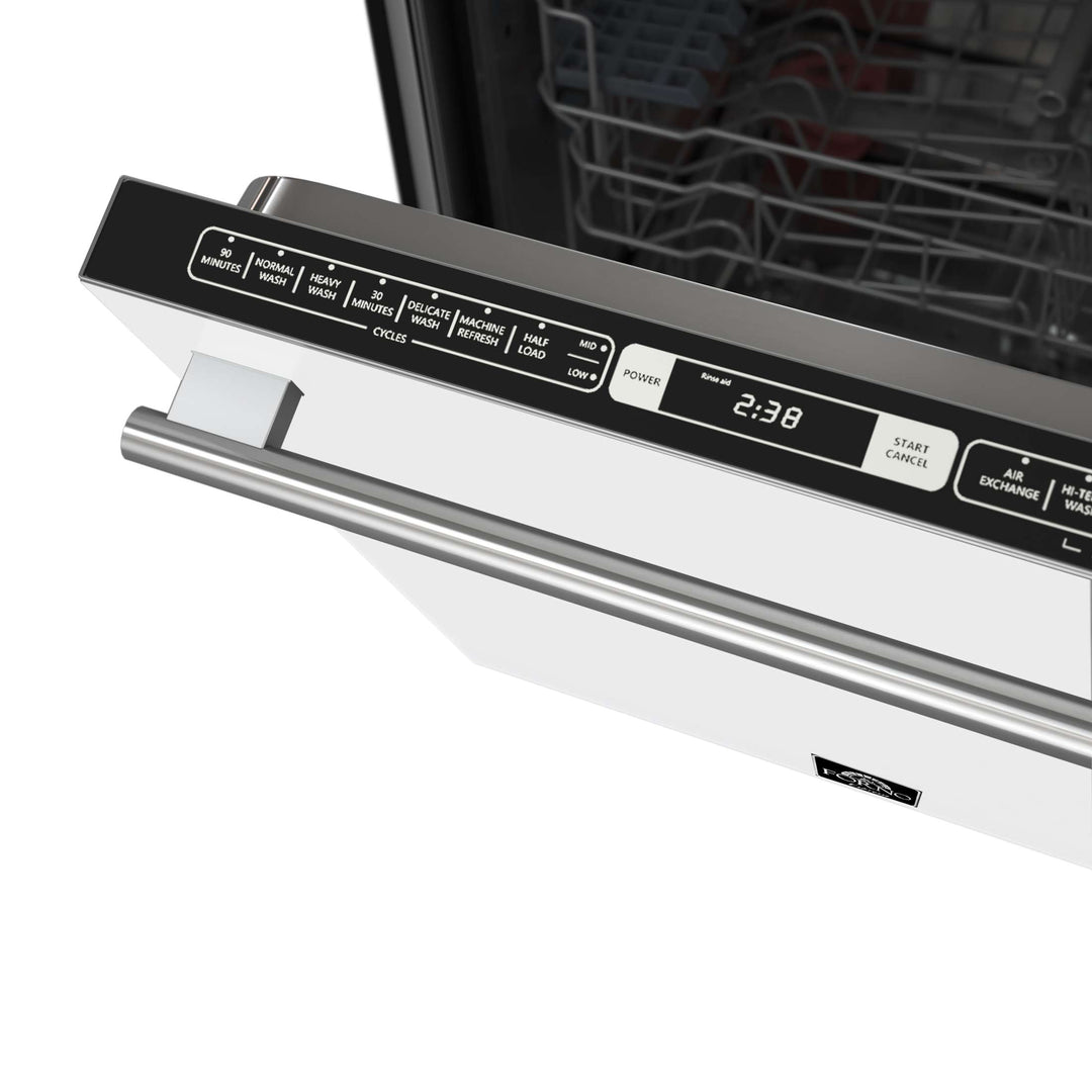 Forno Romano Espresso 24-Inch Built-In Dishwasher, White Finish, Stainless Steel Tub, 49 dBA, Energy Star Certified