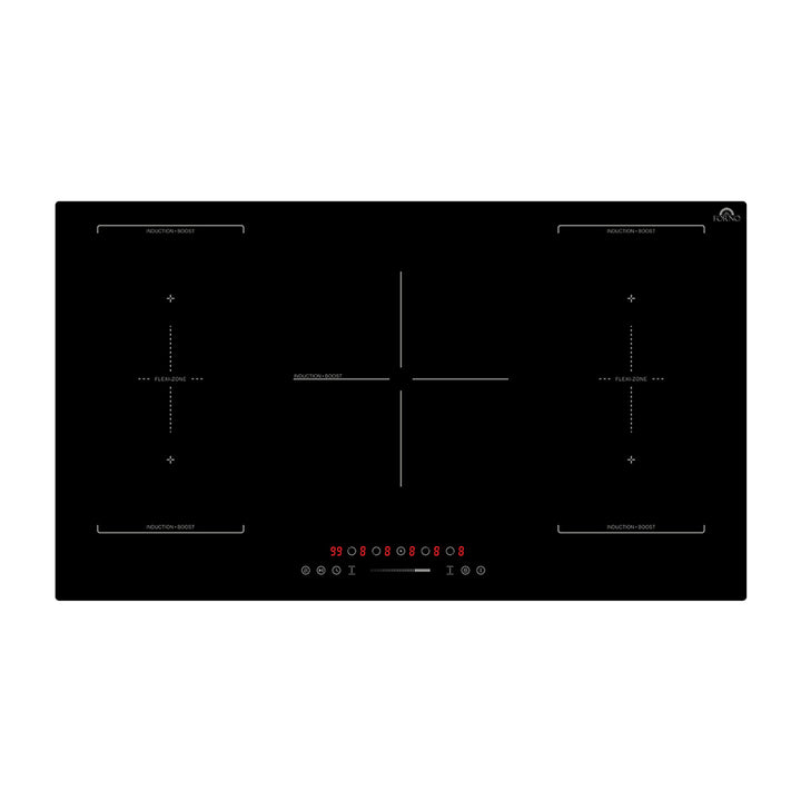 Forno Ornonzo 36-Inch Induction Cooktop, 5 Zones, 2 Flex-Zones, 10,200W Total Power, Touch Control, 9 Power Levels