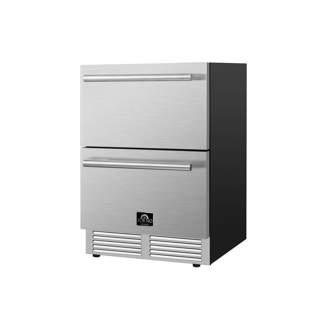 Forno Cosenza 24" Built-In Indoor/Outdoor Drawer Freezer with Ice Maker, 4.69 cu.ft.