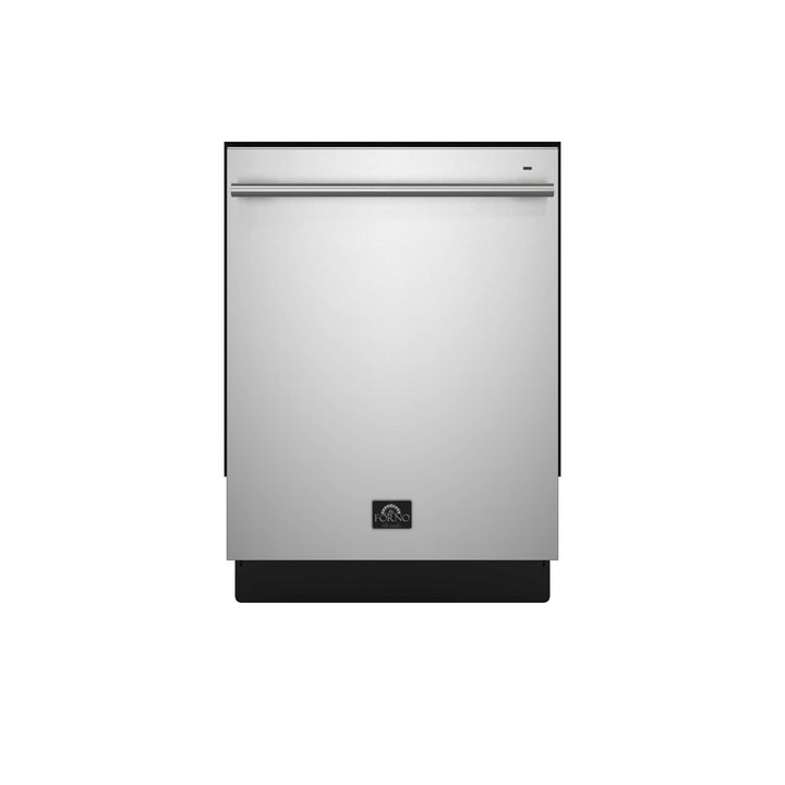 FORNO Premium 4-Piece Kitchen Bundle - 30" Electric Range, 30" Range Hood, 31" French Door Refrigerator, 24" Built-In Dishwasher, Stainless Steel - FBDL-010-01US