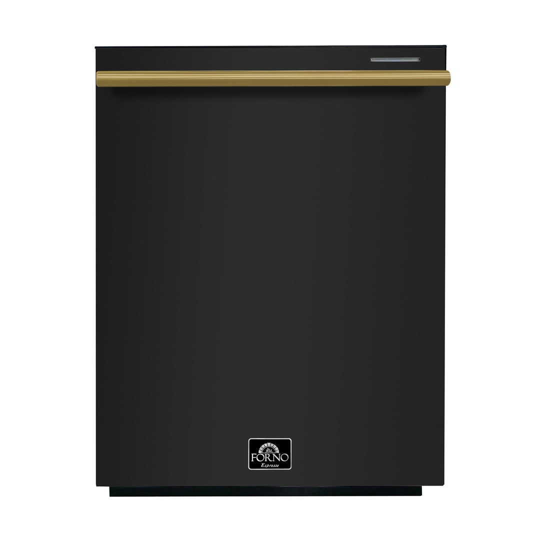 Forno Pozzo 24-Inch Built-In Tall Tub Top Control Dishwasher, Black, 49 dBA, Soil-Sensing Capable, ENERGY STAR
