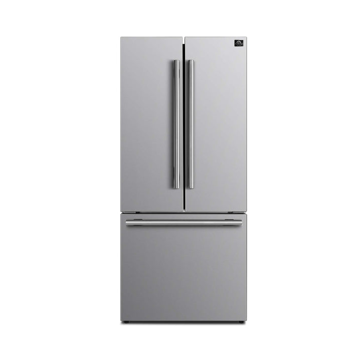 FORNO Premium 2-Piece Kitchen Bundle - Marco 30-inch Gas Range Stainless Steel, Forno Gallipoli 30" French Door Refrigerator with Bottom Freezer 17.5 cu. ft Capacity - FBDL-021-02CAUS