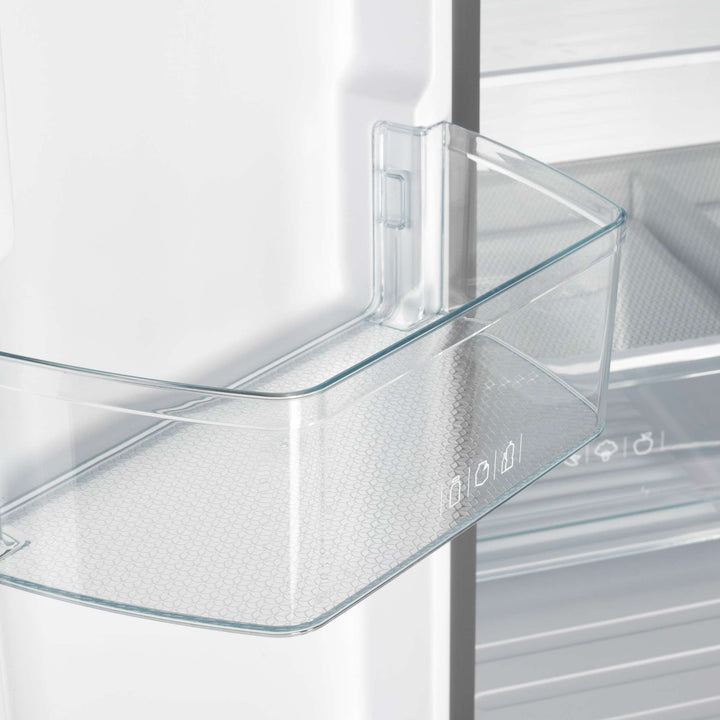 Forno Gallipoli 30-Inch French Door Refrigerator, 17.5 cu.ft Capacity, Modern Decorative Grill, 34-Inch Width, Stainless Steel, No Frost Technology, Energy Efficient