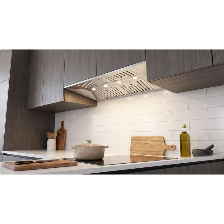 Forno Altilia 36-Inch Insert Range Hood, Stainless Steel, LED Lighting, Baffle Filters