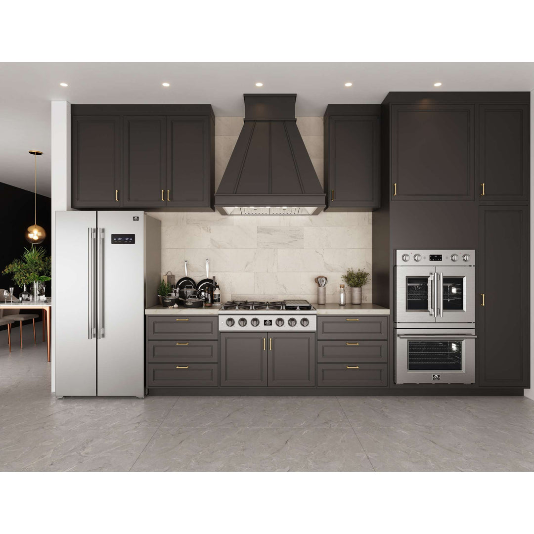 Forno Altilia 36-Inch Insert Range Hood, Stainless Steel, LED Lighting, Baffle Filters