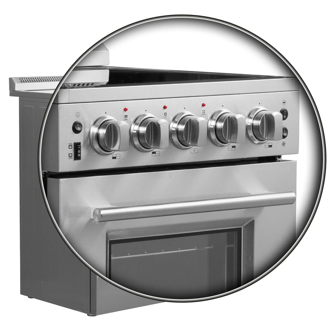 Forno Loiano 24 Inch Freestanding Electric Range Stainless Steel with Storage Drawer