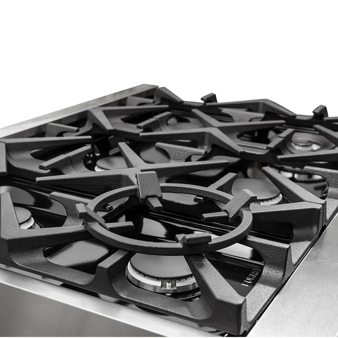 Forno Massimo 36-Inch Freestanding Dual Fuel Range, 6 Burners, Double Convection Ovens