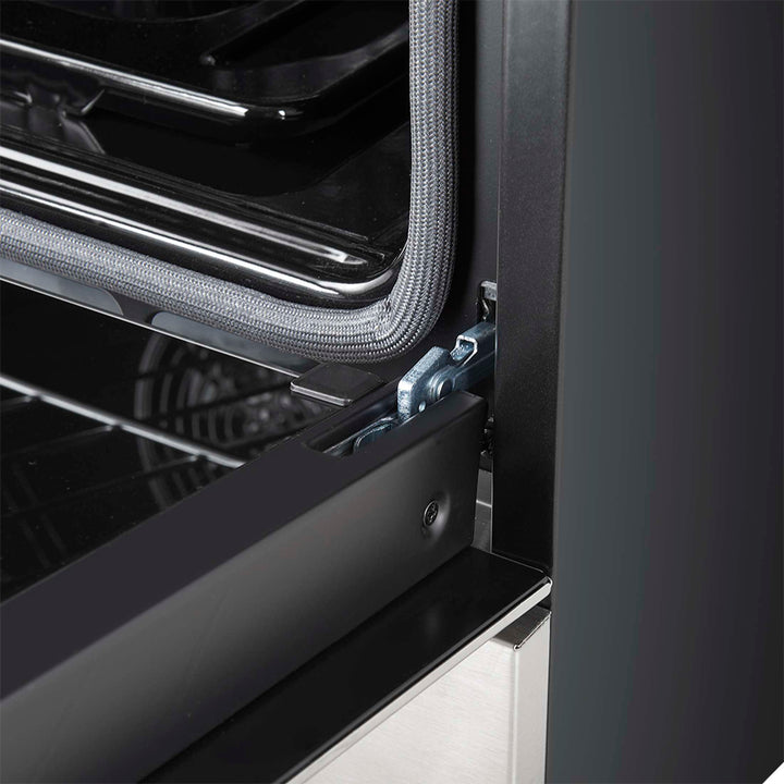 Forno Leonardo 30-Inch Stainless Steel Gas Range, 5 Sealed Burners (Totaling 39,500 BTU), 5 cu.ft. Convection Oven, Continuous Cast Iron Grates, Black Enamel Interior, Auto Re-Ignition, LP Conversion Kit Included