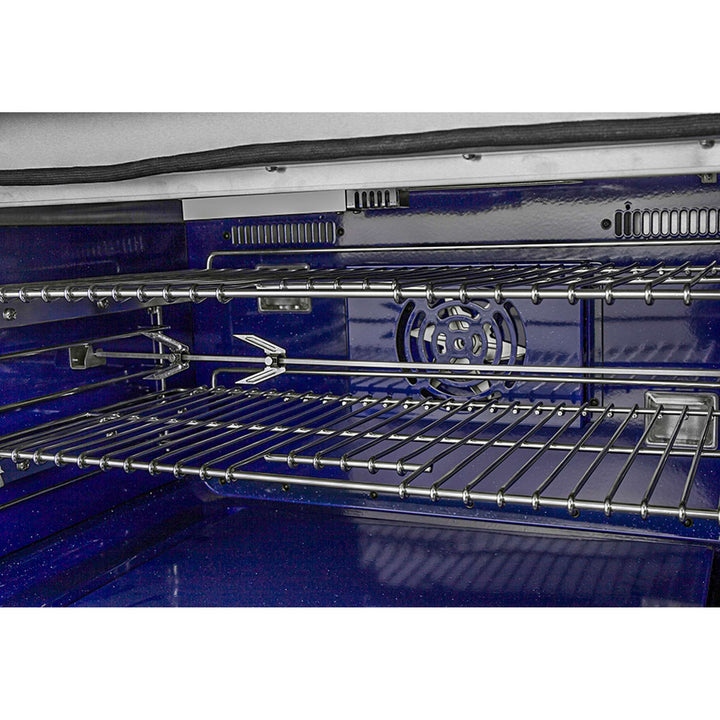 Forno Capriasca 36-Inch Gas Range, Stainless Steel, 6 Brass Burners, 120,000 BTU, Convection Oven, Energy Efficient