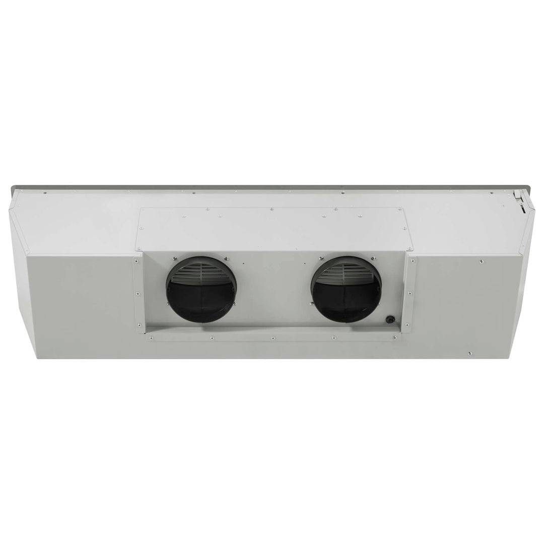 Forno Frassanito 48-Inch Recessed Range Hood, Stainless Steel Baffle Filters, LED Lighting