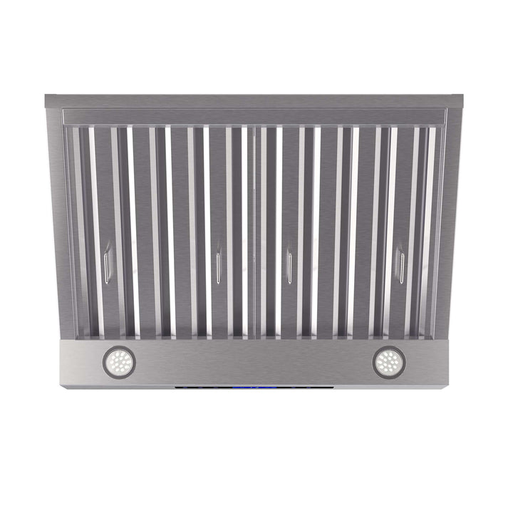 Forno Palazzo 30-Inch Wall Mounted Range Hood, Stainless Steel, Heavy Duty Baffle Filters, Remote Control