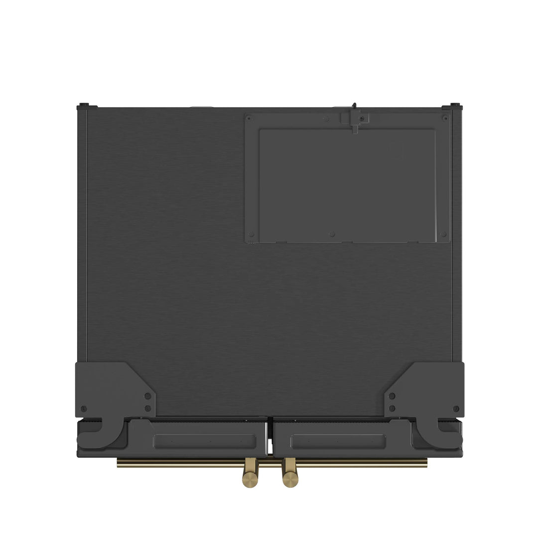 Forno Gallipoli Espresso 30-Inch Black French Door Refrigerator, Bottom Freezer, 17.5 Cu. Ft., No Frost, Ice Maker