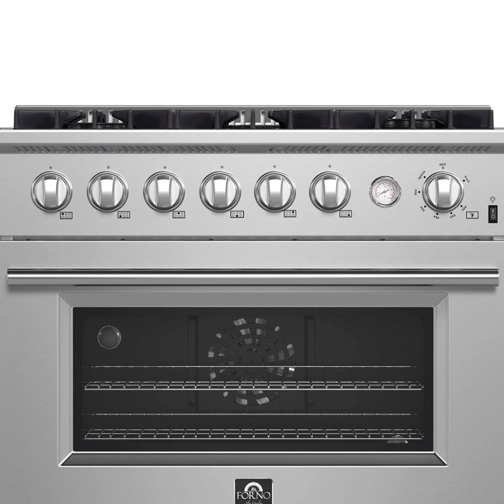 Marco 36-Inch Gas Range Stainless Steel, 6 Burners 67,000 BTU, 5.36 cu.ft. Convection Oven