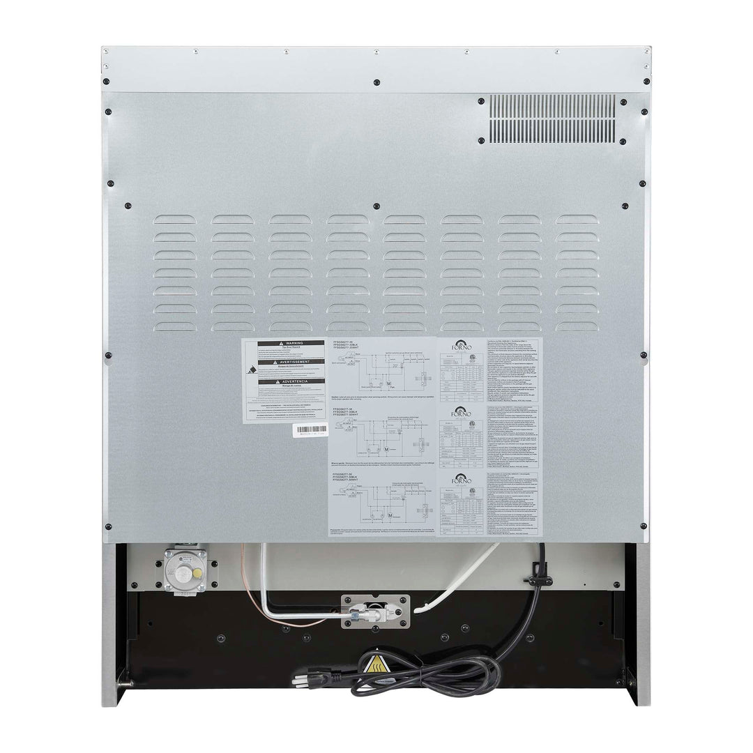 Marco 30-inch Gas Range Black & Antique Brass Design, 4 Burners 37,000 BTU, 4.32 cu.ft. Convection Oven