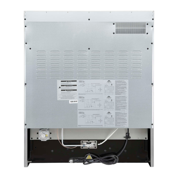 Marco 30-inch Gas Range Black & Antique Brass Design, 4 Burners 37,000 BTU, 4.32 cu.ft. Convection Oven