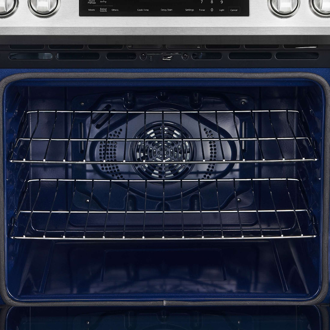 Forno Donatello Espresso 30-Inch Slide-In Stainless Steel Induction Range, Convection Oven, 5 Cooking Zones, Touch Control Panel