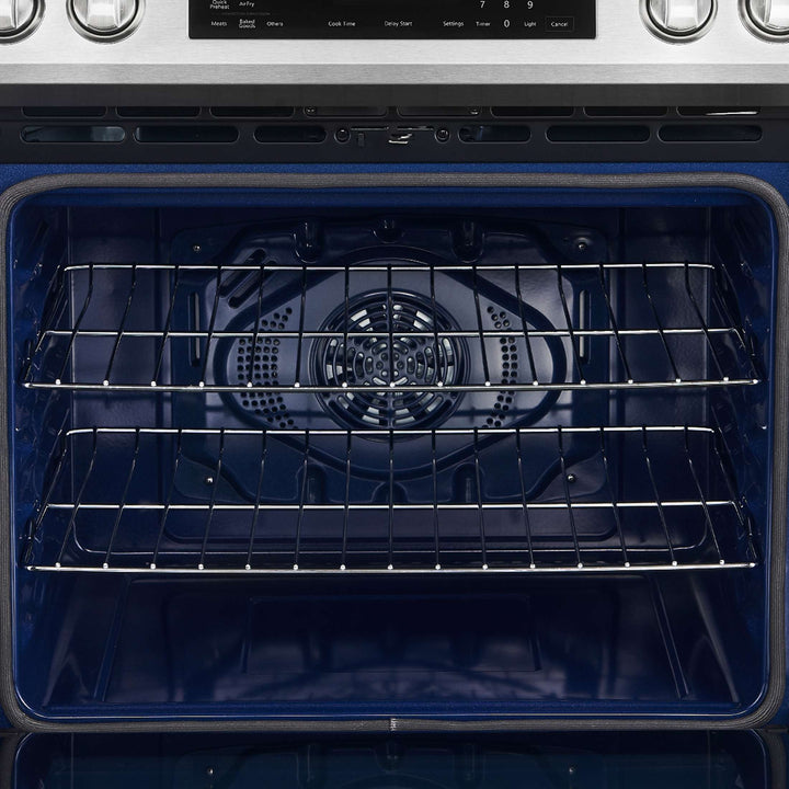 Forno Donatello Espresso 30-Inch Slide-In Stainless Steel Induction Range, Convection Oven, 5 Cooking Zones, Touch Control Panel