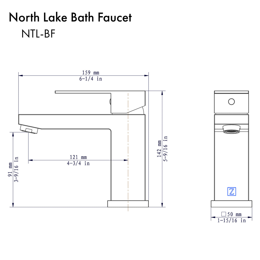 ZLINE North Lake Bath Faucet in Gun Metal (NTL-BF-GM)