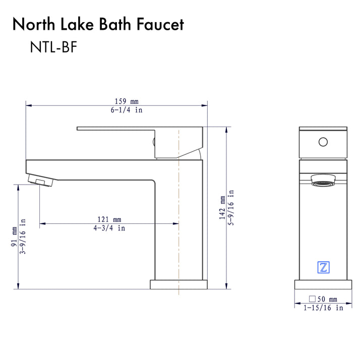 ZLINE North Lake Bath Faucet in Gun Metal (NTL-BF-GM)