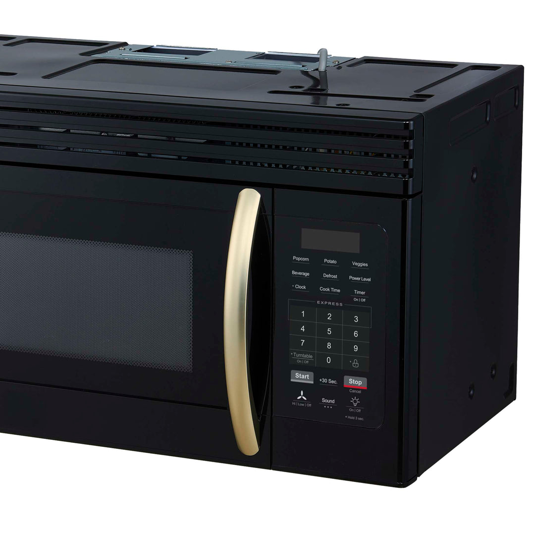 Forno Scalo 30-Inch Over the Range Microwave, Black – 1.6 cu.ft, 300 CFM Vent, Touch Control, LED Light