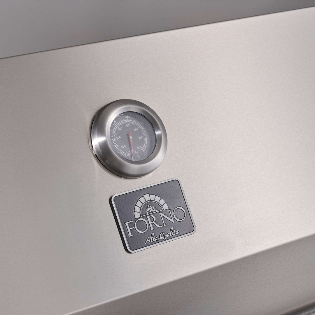 Forno Rimini Outdoor Kitchen: 30" BBQ 62,600 BTU, 4.8 cu.ft. Refrigerators, White Countertops