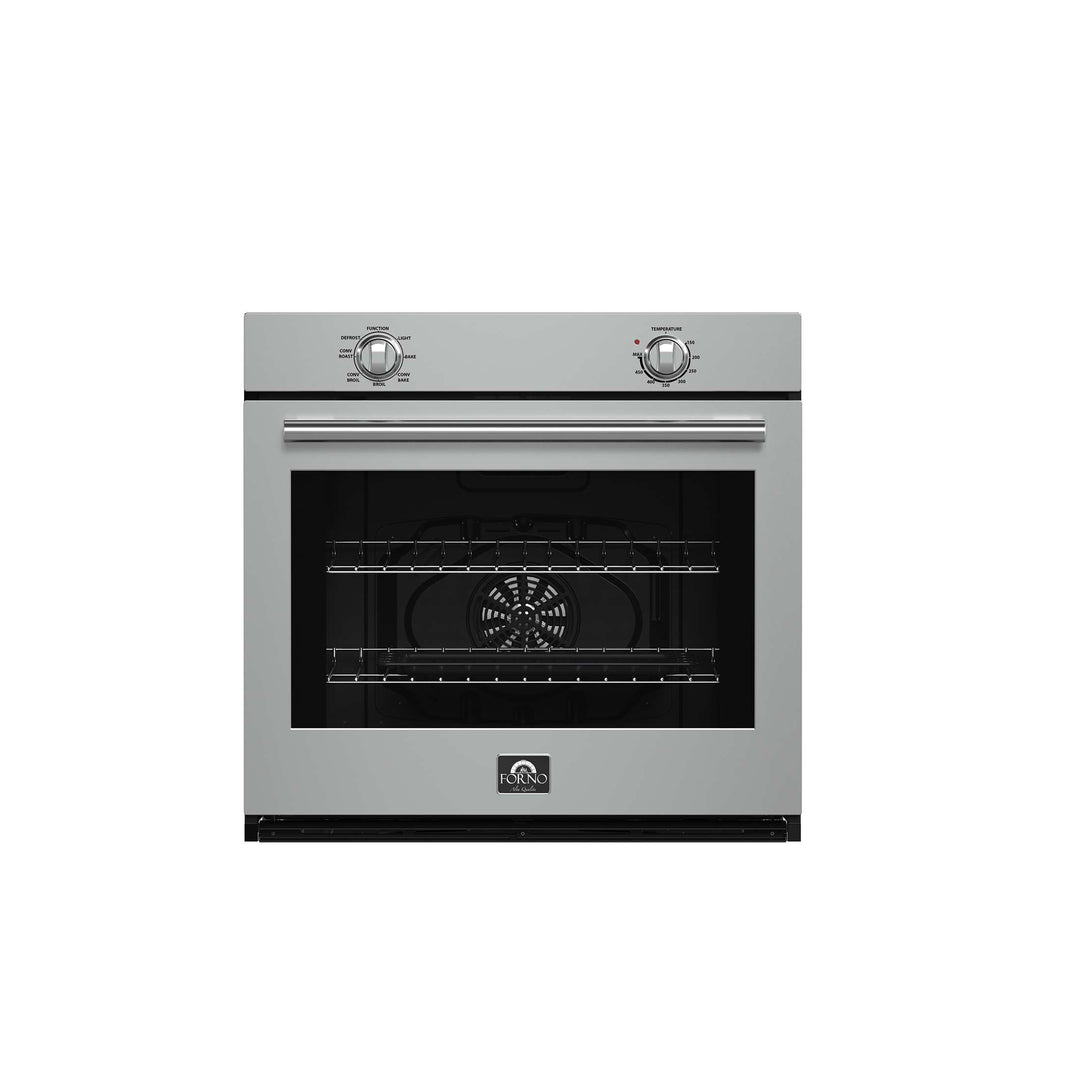 Forno Vomero 30-Inch Wall Oven, Stainless Steel, 5 cu.ft Capacity, 3550 Watts Convection, Mechanical Controls, Self-Cleaning Function