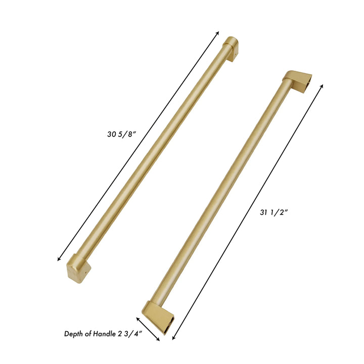 ZLINE Autograph Edition Champagne Bronze Handles for 36" Freestanding Refrigerators (Set of 4), RFMHZ-36-CB