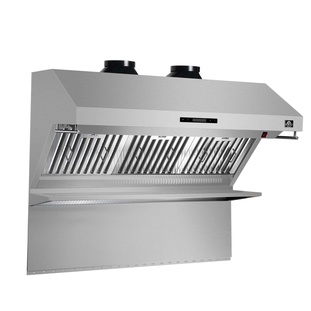 Forno Savona 48-Inch Wall Mount Range Hood, Baffle Filters, Backsplash Included