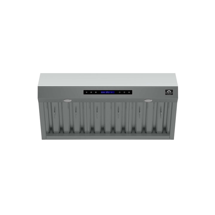 Forno Palazzo 36-Inch Wall Mounted Range Hood, Stainless Steel, Heavy Duty Baffle Filters, Remote Control