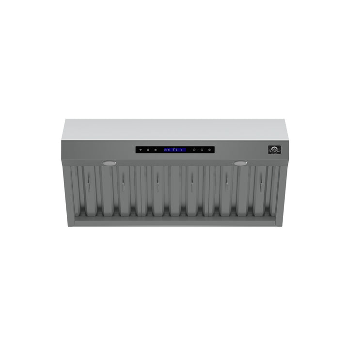 Forno Palazzo 36-Inch Wall Mounted Range Hood, Stainless Steel, Heavy Duty Baffle Filters, Remote Control