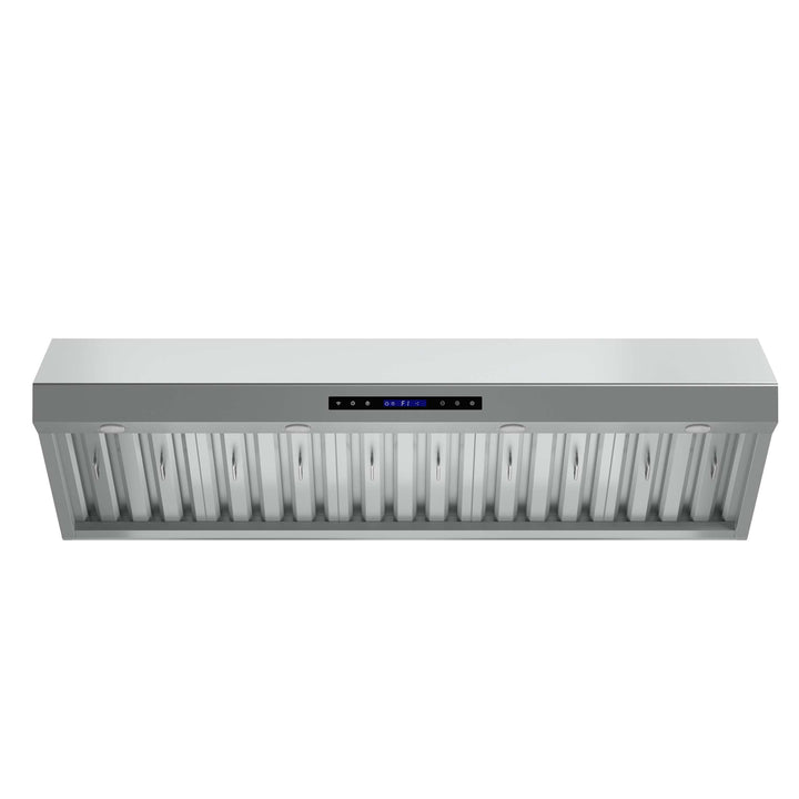 Forno Palazzo 60-Inch Wall Mounted Range Hood, Stainless Steel, Heavy Duty Baffle Filters, Remote Control
