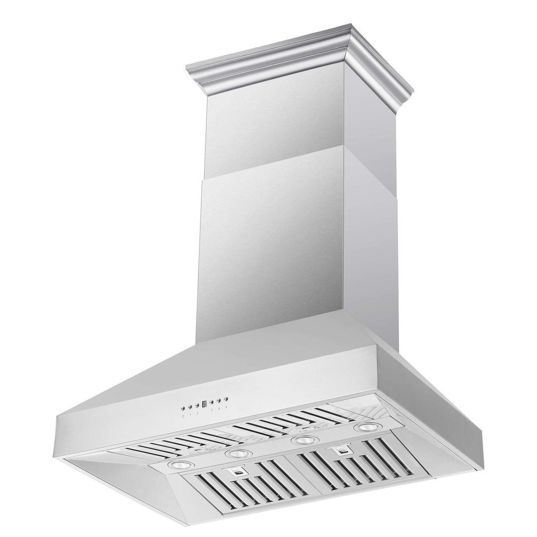 Forno Orvieto 36-Inch Wall Mount Range Hood, LED Lighting, Heavy Duty, Stainless Steel