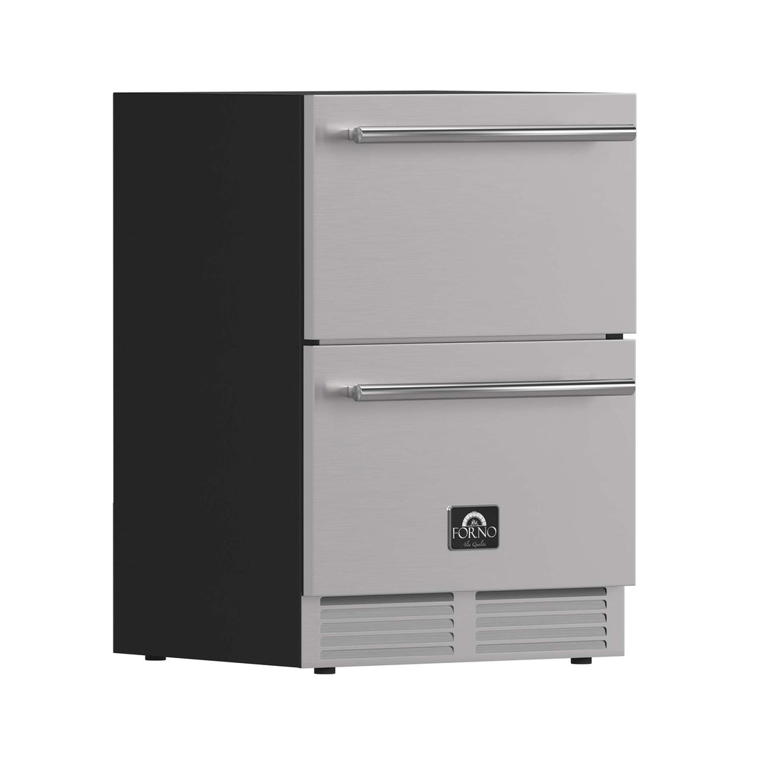 Forno Cosenza 24" Built-In Indoor/Outdoor Drawer Freezer with Ice Maker, 4.69 cu.ft.
