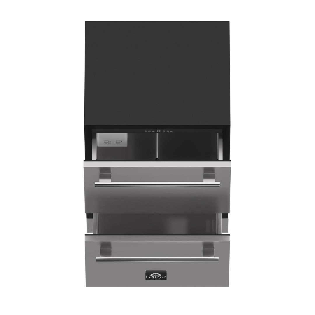 Forno Cosenza 24" Built-In Indoor/Outdoor Drawer Freezer with Ice Maker, 4.69 cu.ft.