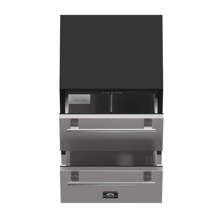 Forno Cosenza 24" Built-In Indoor/Outdoor Drawer Freezer with Ice Maker, 4.69 cu.ft.