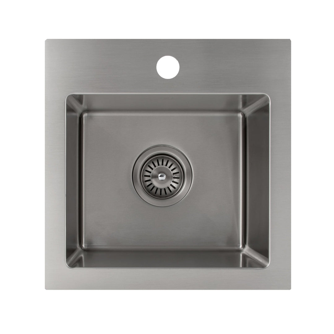 ZLINE 15 in. Donner Topmount Single Bowl Bar Kitchen Sink in Stainless Steel (STS-15)