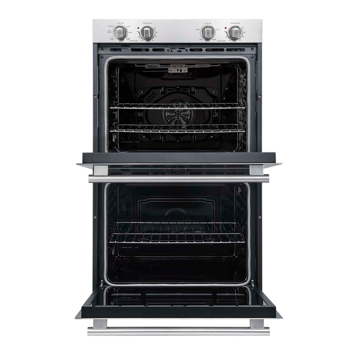 Forno Vomero 30-Inch Double Wall Oven, Stainless Steel, 10 cu.ft Total Capacity, 7100W Convection, Mechanical Controls, Self-Cleaning Function