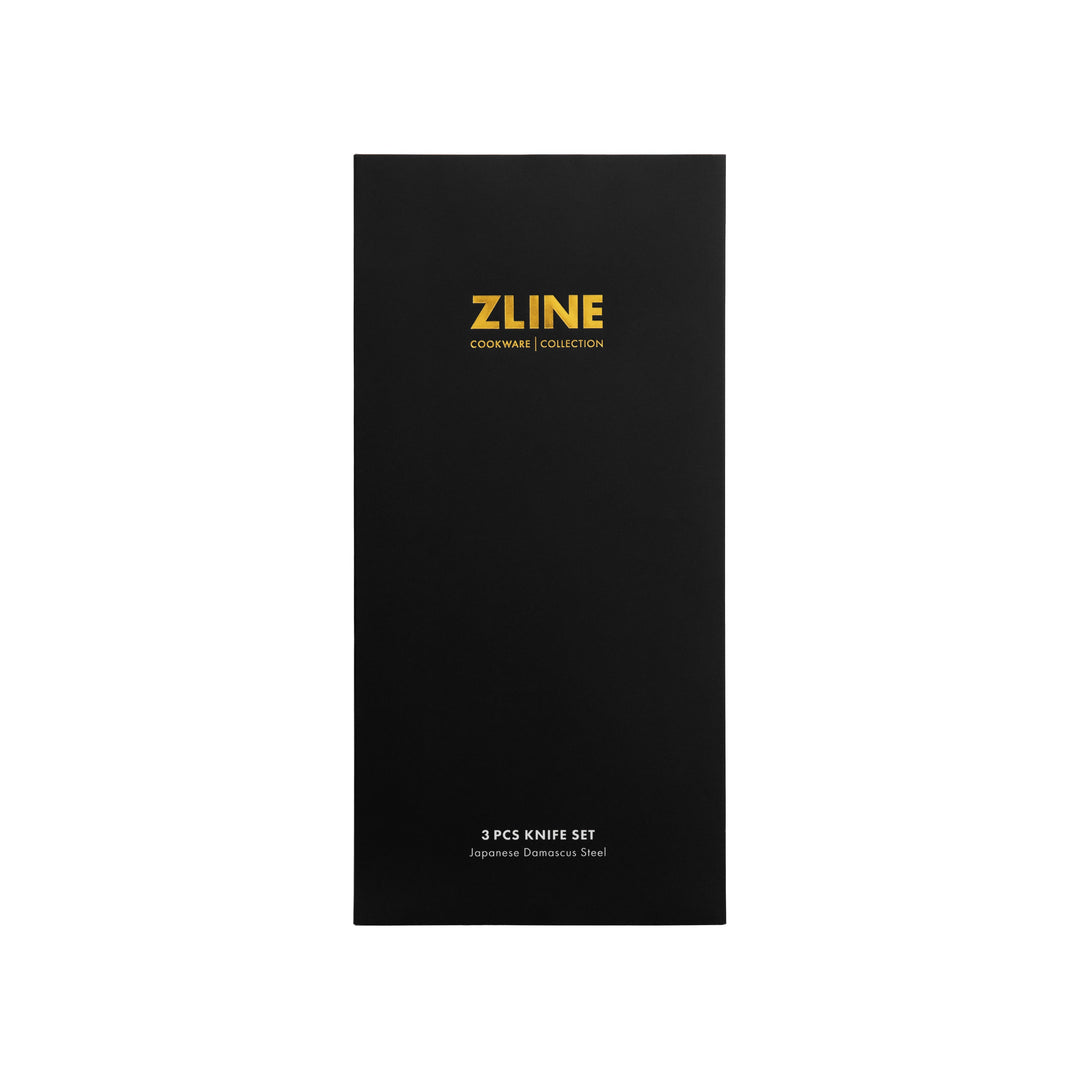 ZLINE 3-Piece Professional Japanese Damascus Steel Kitchen Knife Set