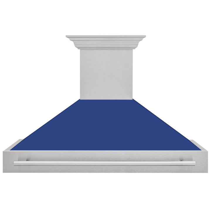 ZLINE 48 In. DuraSnow® Stainless Steel Range Hood with Blue Matte Shell, 8654SNX-BM-48