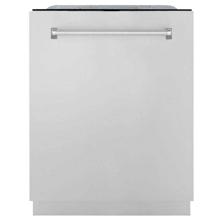 ZLINE Appliance Package - 36" Dual Fuel Range, Range Hood, Microwave Drawer, Dishwasher, Refrigerator with Water and Ice Dispenser, 5KPRW-RARH36-MWDWM