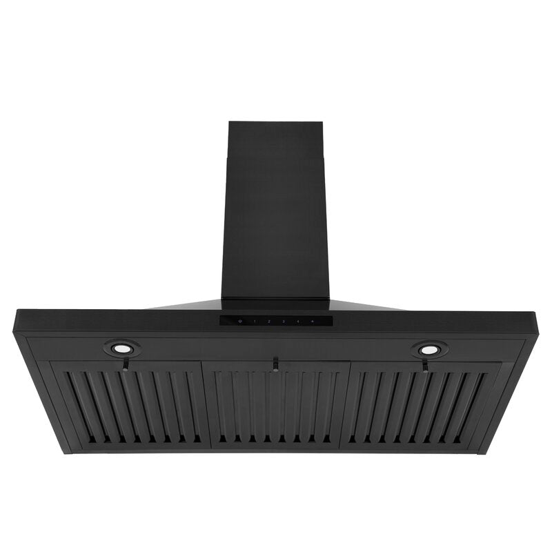 ZLINE Appliance Package - 36 in. Gas Range, Range Hood, Microwave Oven - Black Stainless Steel, 3KP-RBGRH36-MO