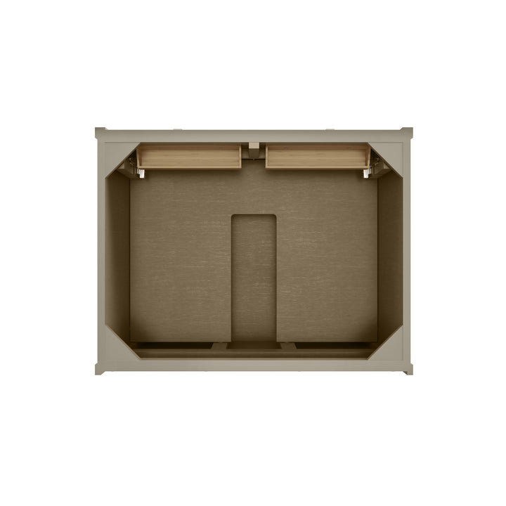 Chicago 30" Single Vanity, Walnut Whisper, w/ 3 CM Arctic Fall Solid Surface Top