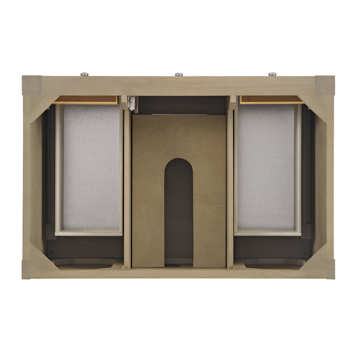 Breckenridge 36" Single Vanity, Whitewashed Oak w/ 3 CM Eternal Jasmine Pearl Silestone Top