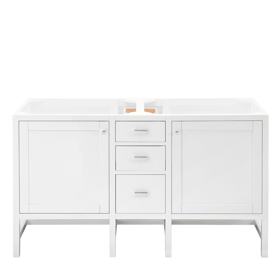 Addison 60" Double Vanity Cabinet, Glossy White