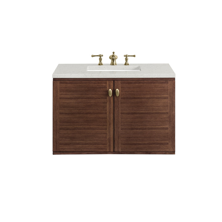 Amberly 36" Single Vanity, Mid-Century Walnut w/ 3 CM Lime Delight Top