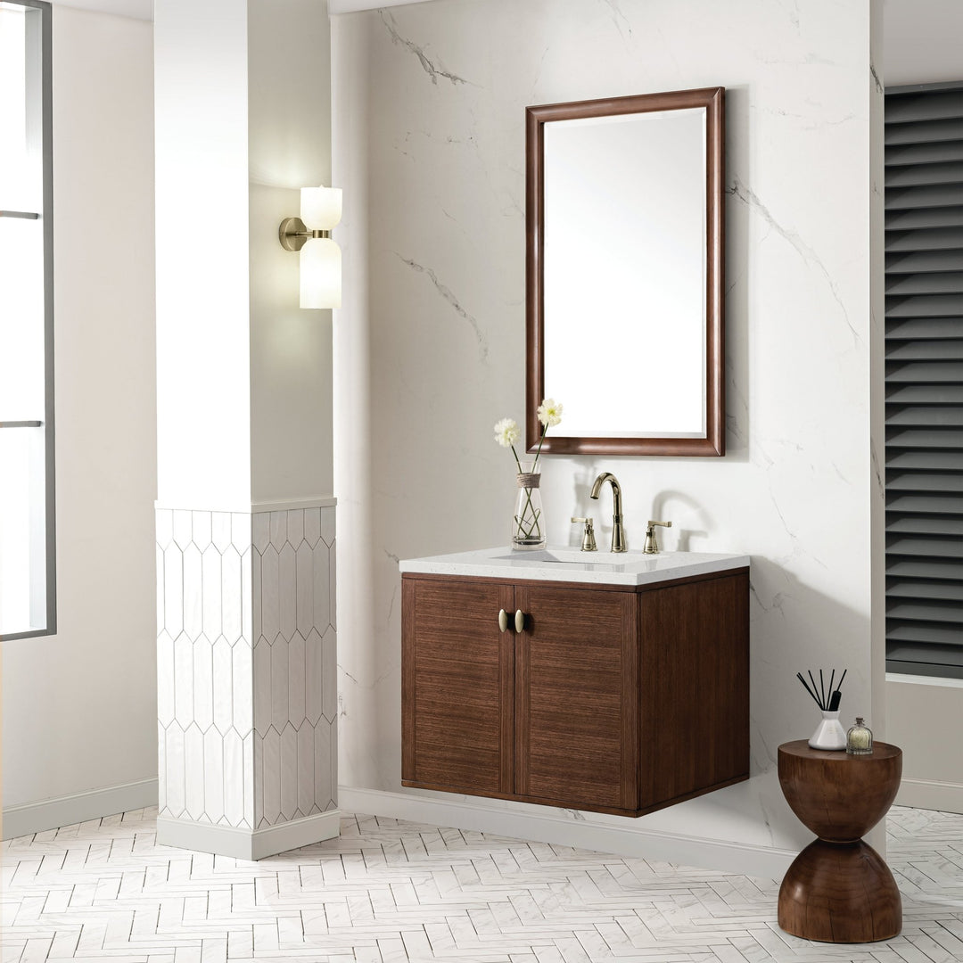 Amberly 30" Single Vanity, Mid-Century Walnut w/ 3 CM Lime Delight Top